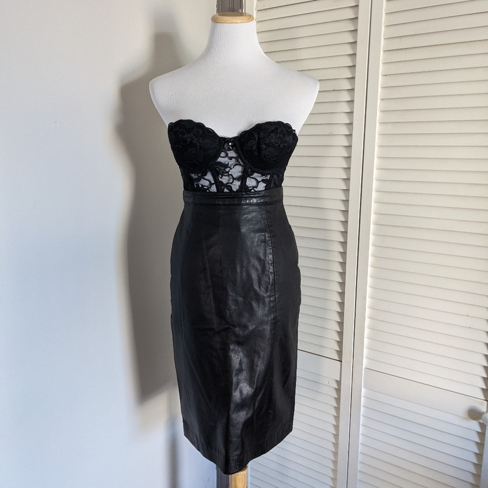 Wilson's Leather Black Skinny Pencil Skirt